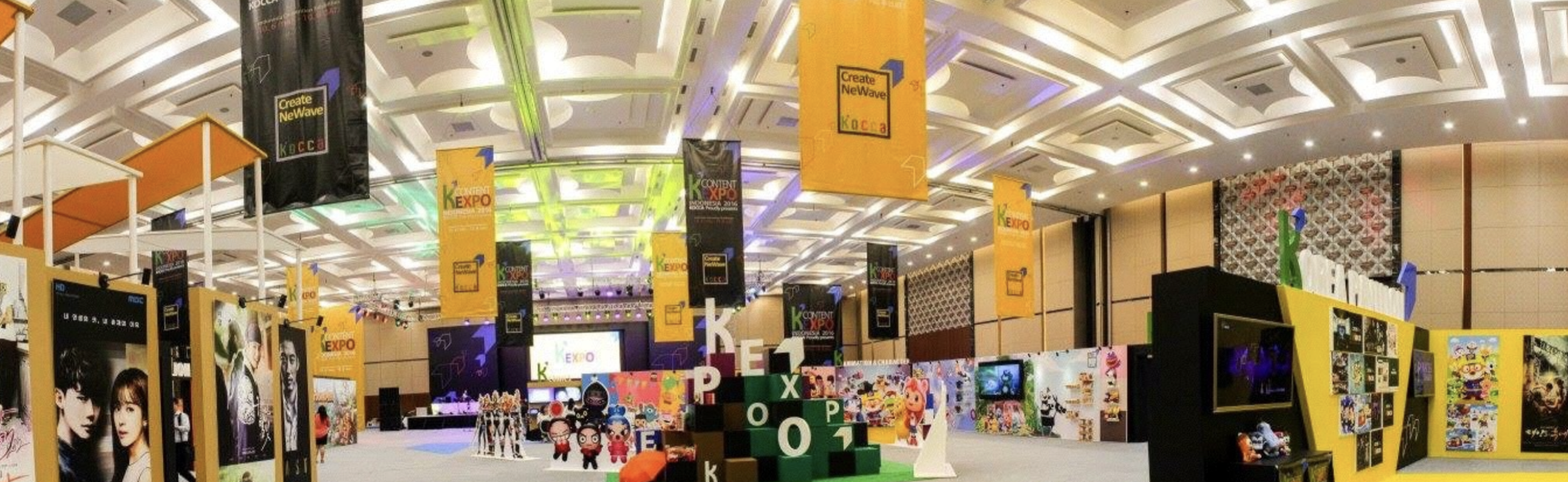 Panoramic view of K-Content Expo Indonesia 2016 at ICE BSD